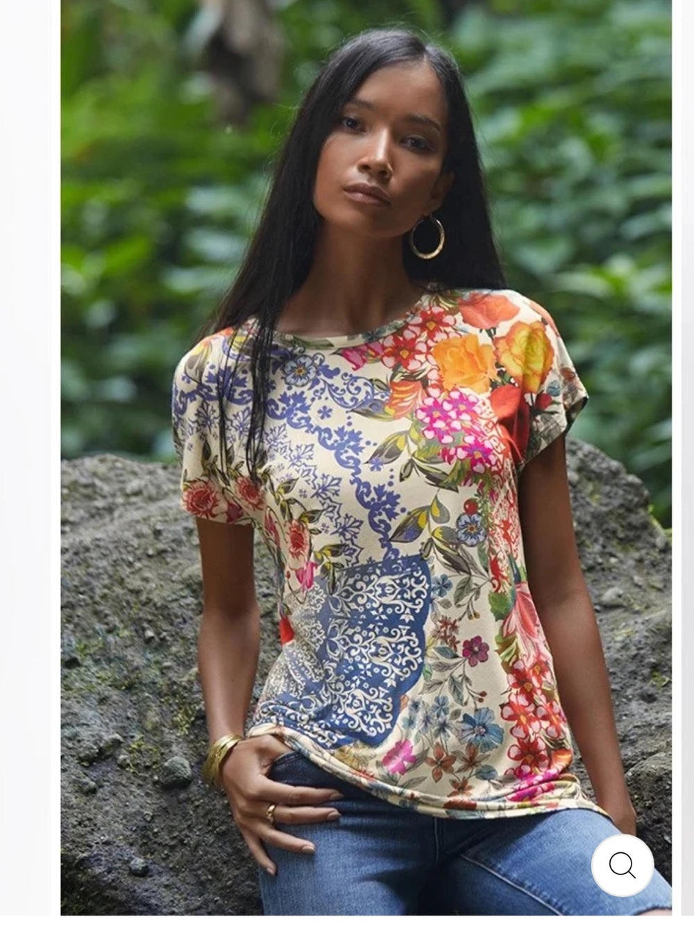NWT JOHNNY WAS TANGO RELAXED DOLMAN SLEEVE TUNIC